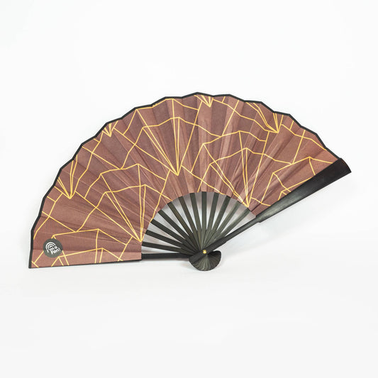 Fächer mit Art déco Design "Rote Diamanten" von I'm a Fan!
